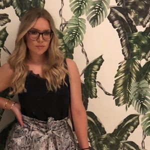 Sexy black lace camisole